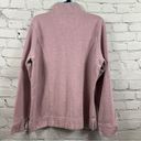 Orvis  Signature Softest Trim Print Quarter Zip Sweatshirt Sweater Lavender M Photo 3