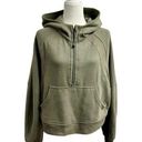 Lululemon  Half Zip Oversized Scuba Hoodie Sweatshirt Grey Sage Medium/Large M/L Photo 0