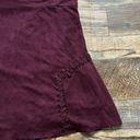 Bishop and Young  Faux Suede braids A-Line Mini Skirt LARGE Burgundy purple Photo 4