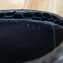 Brighton  “Ravish” Napa Snake Embossed Leather Black Mules Heels Size 6.5 Photo 15