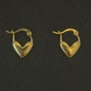 18K Gold Plated Love Heart Hoop Earrings for Women Photo 0