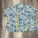 Emma James Short Sleeved Button Down Floral Design Shirt Blue White Size 20W Photo 10