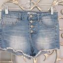 Wild Blue  Denim Jean Shorts Womens 3 Photo 6