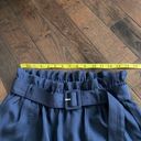 EXPRESS  Super High Rise Cargo Jogger Pants Pull On Ankle Navy Size M Belted Photo 4