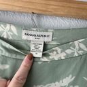 Banana Republic Green Floral Silk Skirt Photo 3