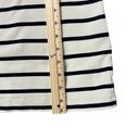 J. McLaughlin  Sylvie Boatneck Breton Stripe 3/4 Sleeve Blue/White Dress Size MED Photo 4