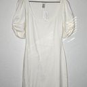 l*space L *  Melrose Bodycon Mini Dress with Puf sleeves in Small Cream Color NWT​ Photo 0