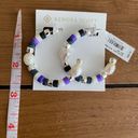 Kendra Scott Rachel Purple Howlite Pearl Mix Hoop Earrings NWT Photo 1