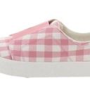 Isaac Mizrahi  Live! Pink White Check  Gingham Slip On Canvas Sneaker Size 8.5M Photo 1