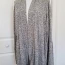 Gibson  Look Cardigan Womens Open Front Long Sleeve Gathered Back Heather Gray XL Photo 0