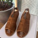 American Eagle  Laser Cut Open Toe Brown booties - Size 7 Photo 3