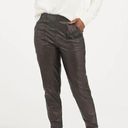 Spanx  Black Faux Leather Jogger Pants Photo 0