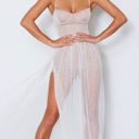 White Fox Boutique White Mesh Maxi Dress Photo 0