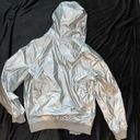 Hunter  Silver Hooded Bomber Jacket unisex - Size S Photo 2