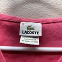 Lacoste  Long Sleeve Henley Top Blouse Women’s Hooded Size 38 / Medium Pink Prep Photo 1