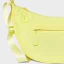 Wild Fable  bag neon yellow Half Moon Zipper shoulder Crossbody Purse New Photo 1