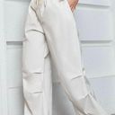 SheIn White Parachute Pants  Photo 1