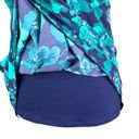 L.L.Bean  Soft Drape Tankini Top 12 Blue Green Floral Adjustable UPF 50+ Photo 6