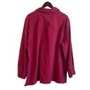 Denim & Co  Women Tunic Top Long Length Flowy Button Front 2X Rose Red Lagenlook Photo 2