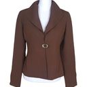 Doncaster  Collection Blazer Womens Size Medium Brown Single Button Closure Lined Photo 0