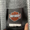 Harley Davidson  Vegas Embroidered Logo Mock Neck Waffle Knit Thermal Top Gray M Photo 4