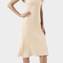 Halara  Everyday Split Hem Midi Strap Chill Dress-Admire Size Medium Light Beige Photo 2