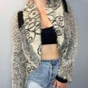 BKE  | Cream+Black Eyelash Yarn Open Front Cardigan Sweater size XS Photo 8