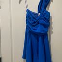 Boutique One Shoulder Royal Blue Romper Photo 3