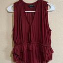 Isabel Marant  Damen brick red satin lightweight peplum sleeveless blouse 38/M Photo 7