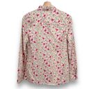 LC Lauren Conrad  MEDIUM Pink Floral Button Up Shirt Long Sleeve 100% Cotton Photo 2