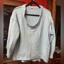 Free People EUC Brookside Tunic Sweater in Starlight Blue oversized 25” p2p SM Photo 5