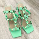 EGO New  green stud strappy heels size 9 Photo 5