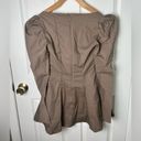 House Of CB Carlina Mocha Sqaure Neck Tie Long Sleeve Fit & Flare Mini Dress XS Photo 4