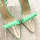 EGO NEW  green clear pointy lace up heels size 6 Photo 1