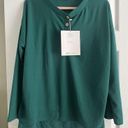 Lounge 2 Piece Green  Set Pants and Long Sleeve Shirt NWT Women’s Medium 8/10 Photo 9