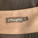 J. McLaughlin  Wrap Skirt - Hardware Closure BrownFaux Suede Size 2 Photo 3