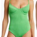 Kulani Kinis Ribbed Underwire One-Piece Swimsuit in Green Size Small Women’s Photo 1