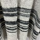 BCBGMAXAZRIA BCBGMaxAzaria Women’s Poncho Sweater Top Acrylic Gray & Black Stripes Size S/M Photo 10