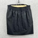 J.Crew  Women's Pull On Skirt Solid Black Size 8 A Line Pleated Re-Imagined Linen Photo 0