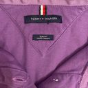 Tommy Hilfiger  Women M Slim Fit Stretch Pride Flag Polo Short Sleeve Purple Y2K Photo 7