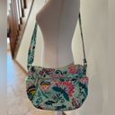 Vera Bradley RETIRED:  | Mint Flowers pattern medium size crossbody purse Photo 14