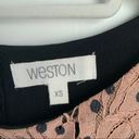 Weston Pink Black Lace Crewneck Bodycon Dress XS Photo 2