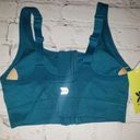 All In Motion WOMEN'S Medium Support Zip-Front Seamless Bra  Teal Size XS Photo 2