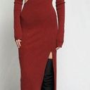 The Range  NYC x Intermix mass ribbed carved maxi dress NWT berry Photo 0