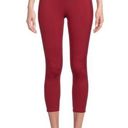 Athletic Works  Womens Performance Capri Size Medium 8-10 High Waist Burgundy New Photo 0