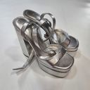 Raye  Casia Ankle Strap Platform in Silver Photo 1