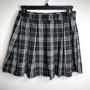 Charlotte Russe  Plaid Pleated Tennis Mini Skirt (Black/White) - Small Photo 4