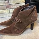 Coach  BROWN SUEDE POINTED TOE LACE UP BETTY BOOTS SIZE 9B NWOT Photo 0