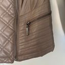 Bernardo Collection by  Taupe Faux Leather Quilted Moto Jacket XS GUC Photo 2