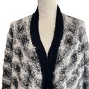 Lou & grey  Women’s Snowbound Open Front Mohair Cardigan Size M Black White Photo 3